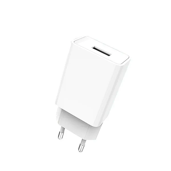 chargeur secteur usb denmen dc01 : 12 w, simple, sûr et fiable Chargeur secteur USB blanc avec fiche européenne