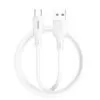 câble usb c 3a bwoo x329c silicone ultra souple – blanc 1 m