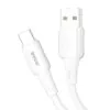 câble usb c 3a bwoo x329c silicone ultra souple – blanc 1 m