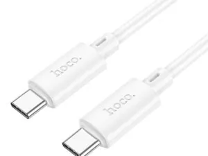 Câble USB-C vers USB-C blanc marque Hoco