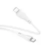 câble usb c lightning 27w borofone bx121 robuste – blanc 1 m
