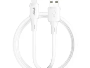 Câble USB vers Lightning blanc de marque BWOO enroulé