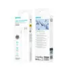 Câble de données silicone BWOO USB-A Lightning blanc 1m