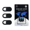 Cache webcam noir protection vie privée lot de 3