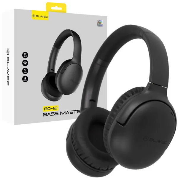 casque bluetooth anc blavec bo 12 bass master – noir