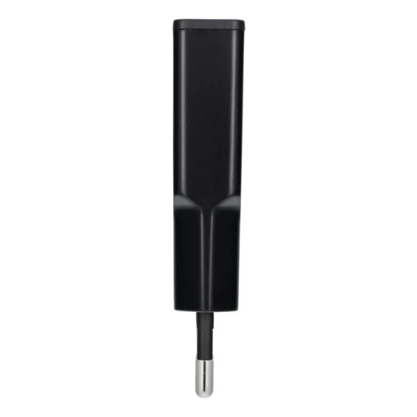 chargeur gan 30w blue star slim ultra fin – 2 usb c, sans câble – noir Chargeur noir compact avec fiche européenne argentée
