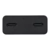 chargeur gan 30w blue star slim ultra fin – 2 usb c, sans câble – noir Adaptateur noir avec deux ports USB-C sur fond blanc