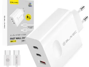 chargeur gan 65w blavec bc 11 – 3 ports + câble usb c inclus