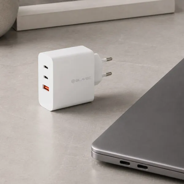 chargeur gan 65w blavec bc 11 – 3 ports + câble usb c inclus chargeur gan 65w blavec bc 11 – 3 ports + câble usb c inclus