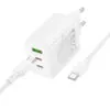 chargeur gan 65w borofone bn32 complet + câble usb c 1 m