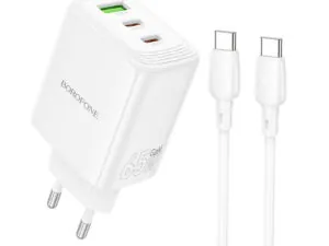 chargeur gan 65w borofone bn32 complet + câble usb c 1 m chargeur gan 65w borofone bn32 complet + câble usb c 1 m