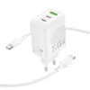 chargeur gan 65w borofone bn32 complet + câble usb c 1 m