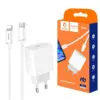 Kit chargeur rapide Denmen DC06L avec câble USB-C Lightning
