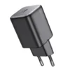 Chargeur rapide USB-C Hoco 20W noir prise européenne