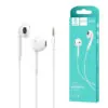 denmen in ear wired headphones dr01 jack 3.5 inches 1m white dr01w Écouteurs filaires blancs Denmen DR01 avec boîte turquoise