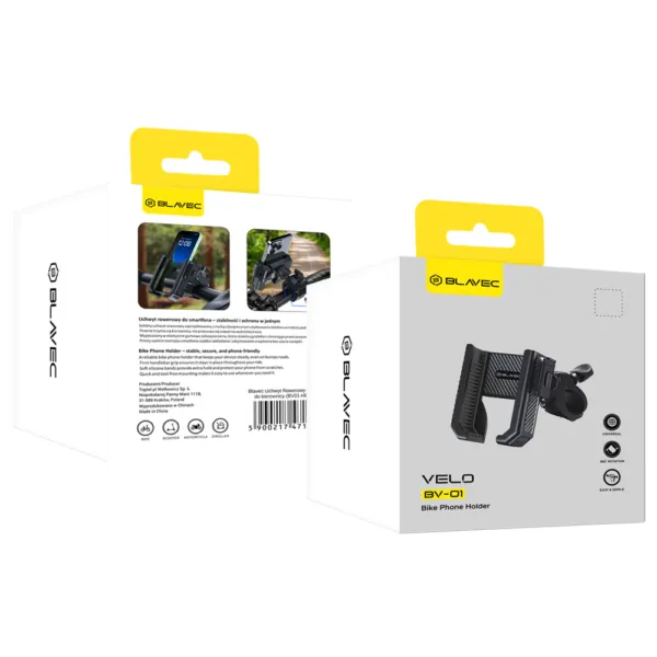support smartphone guidon vélo blavec bv 01 solide – noir