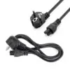Câble alimentation PC portable trèfle C5 noir 1,5 m