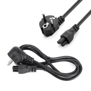 Câble d’alimentation PC portable trèfle C5 – 1,5 m – Noir