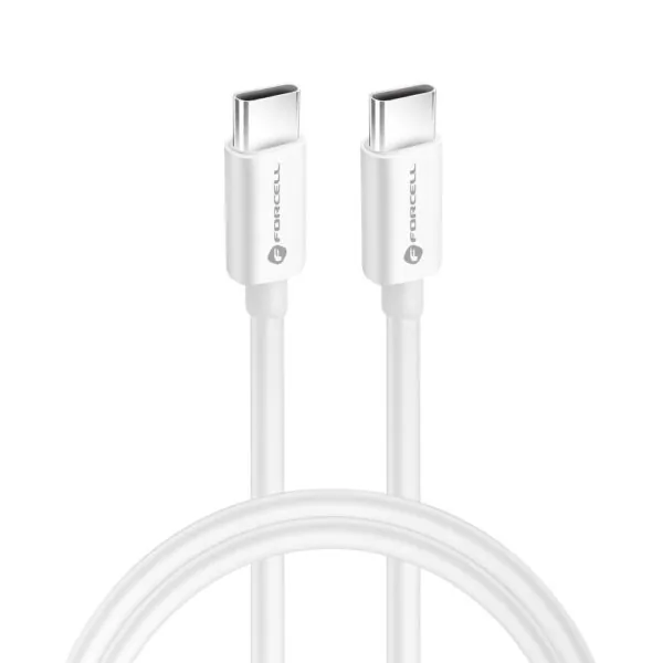 Câble USB-C Forcell 100 W blanc 1 m