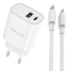 Chargeur iPhone 2 ports 20W Jellico avec câble Lightning Chargeur iPhone 2 ports 20W Jellico avec câble Lightning
