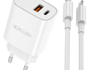 Chargeur iPhone 2 ports 20W Jellico avec câble Lightning
