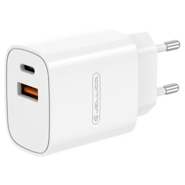 Chargeur iPhone 2 ports Jellico – ports USB-C et USB-A Chargeur iPhone 2 ports Jellico – ports USB-C et USB-A