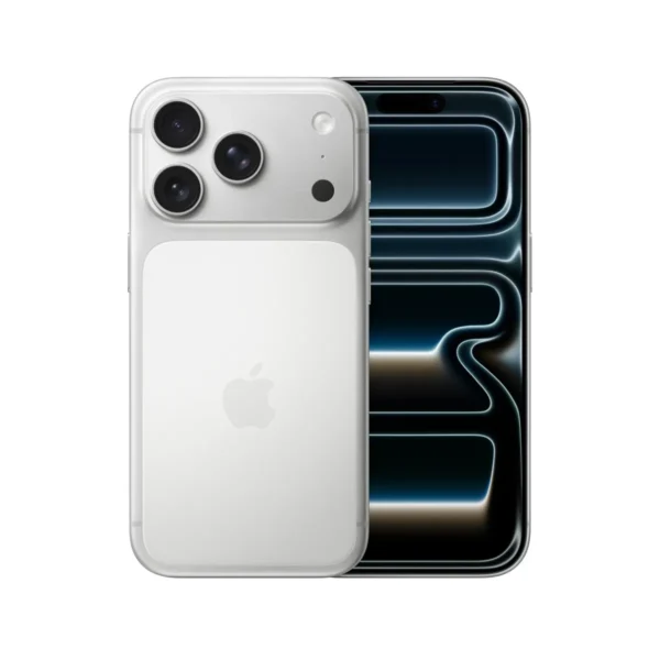Apple iPhone 17 Pro Max Argent 512 Go – vue avant et arrière Apple iPhone 17 Pro Max Argent 512 Go – vue avant et arrière
