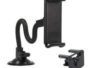 Support téléphone voiture flexible 27 cm avec ventouse et clip grille d’aération