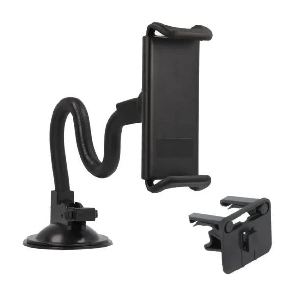 Support téléphone voiture flexible 27 cm avec ventouse et clip grille d’aération Support téléphone voiture flexible 27 cm avec ventouse et clip grille d’aération