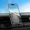 Support téléphone voiture gravité – mise en place d’une main